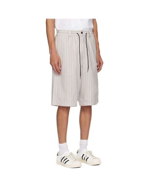 Y-3 Multicolor Pinstripe Sport Uniform Shorts for men