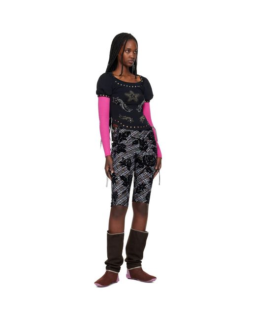 Chopova Lowena Black Jackie Mesh Shorts