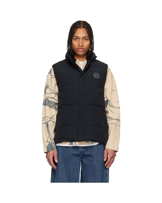 Canada Goose Black Garson Padded Arctic-Tech Gilet for men