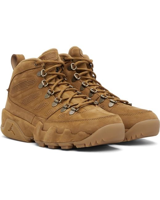 Nike Black Tan Air Jordan 9 Retro Boot Sneakers for men