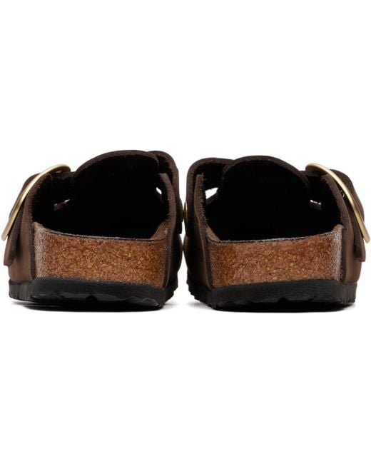 Birkenstock Brown Narrow Boston Big Buckle Loafs