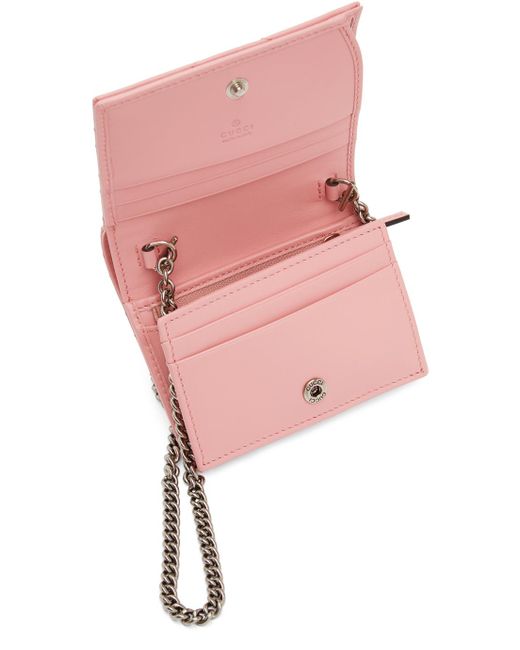 Gucci レザー ピンク Gg Marmont カード ウォレット バッグ カラー ピンク Lyst Gucci レザー ピンク Gg Marmont カード ウォレット バッグ カラー ピンク Lyst