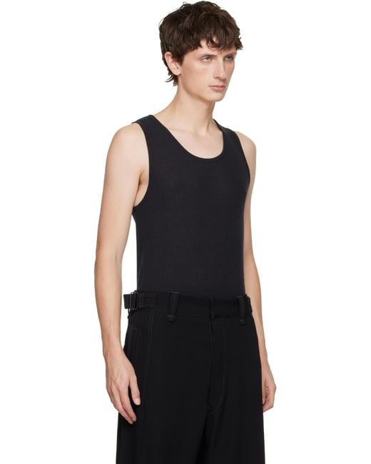 Lemaire Black Debardeur Tank Top for men