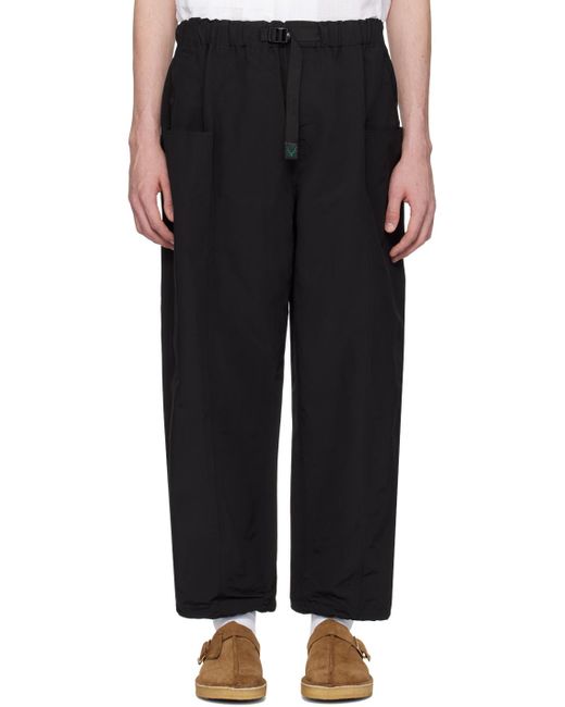 South2 West8 Black Belted C.s. Trousers for men