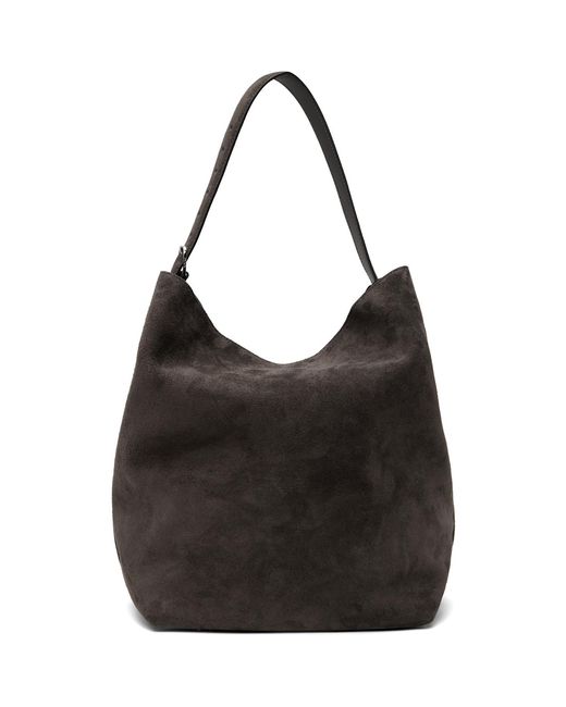 Totême Black Belted Suede Tote