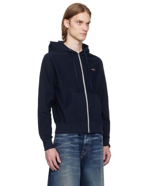 Noah Classic Lightweight Zip-Up Hoodie in Blue for Men | Lyst