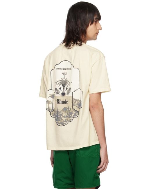 Rhude Green Off-white Azur Mirror T-shirt for men