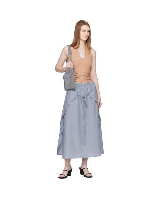 Baserange Blue Tan Cinder Halter Top