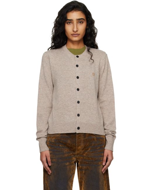 Acne Studios レディース ベージュ フィット ヤクウール カーディガン 