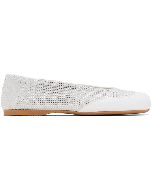 J.W. Anderson Black White Crystal Ballerina Flats