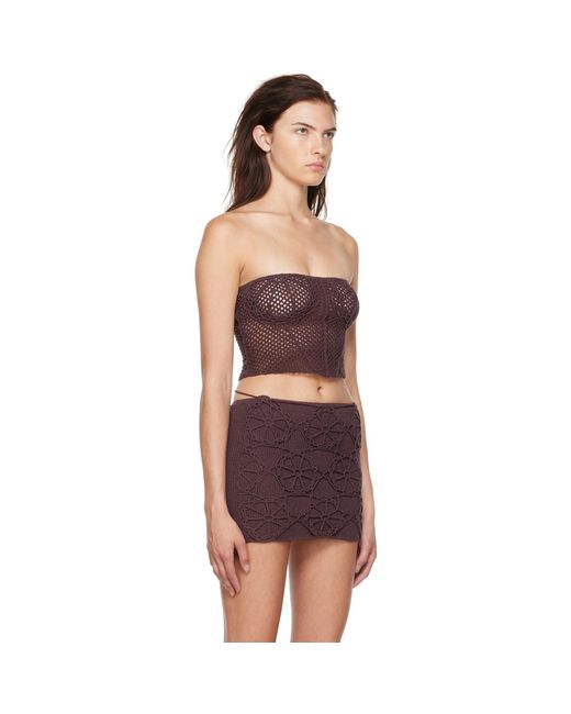 nastyamasha Black Ssense Exclusive Crocheted Corset