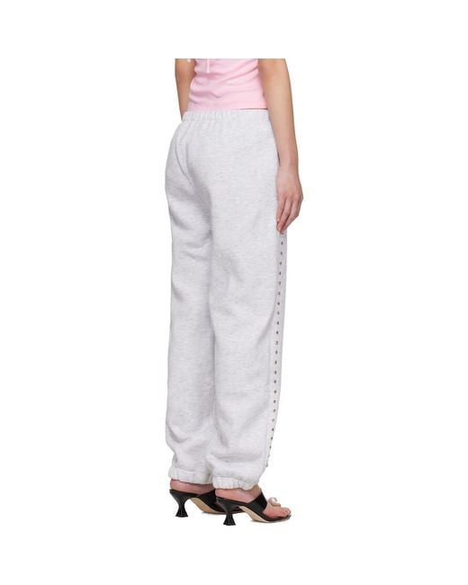 Sandy Liang White Lucius Sweatpants