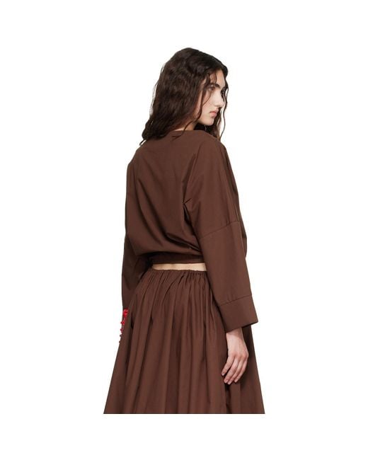 Brooke Callahan Brown Cuff Top