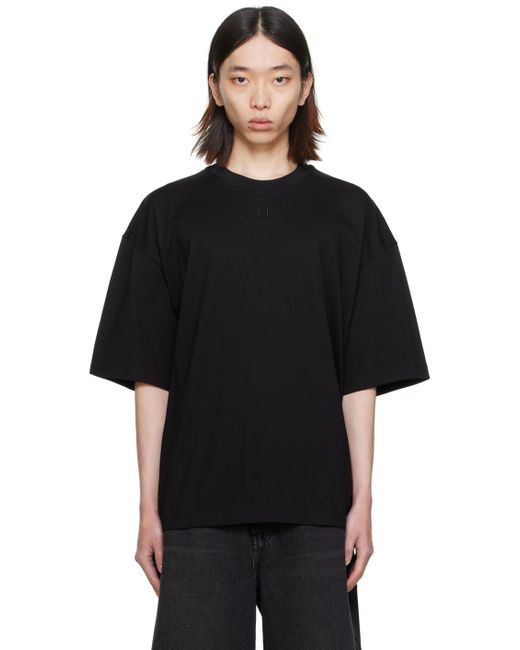 メンズ Wooyoungmi ロゴ刺繍 Tシャツ Black