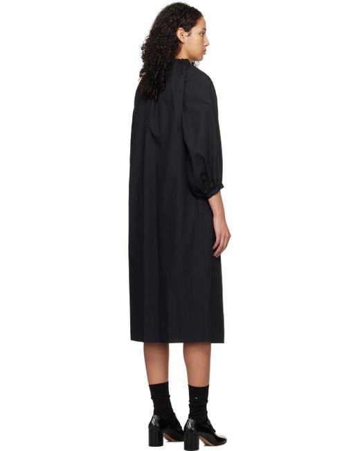 Robe longue noire à boutons MM6 by Maison Martin Margiela en coloris Black