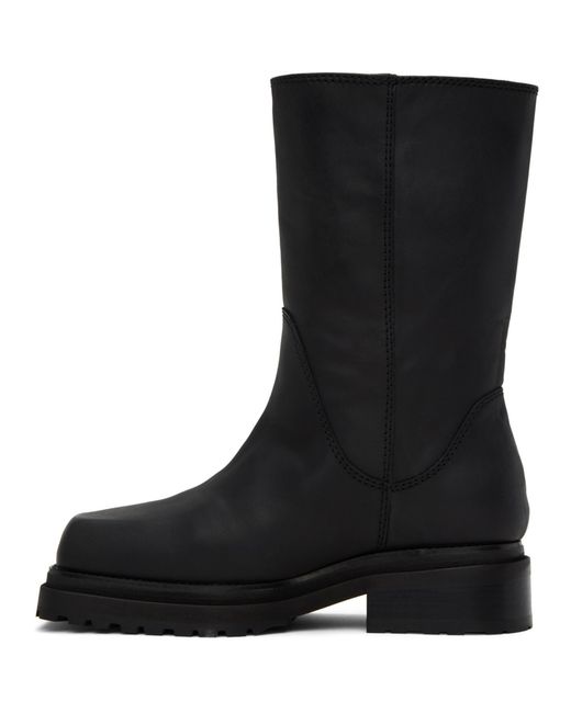 Eckhaus Latta Black Stacked Boots for men