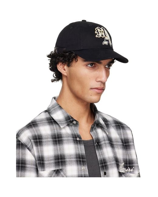 Amiri Black Varsity Patch Cap for men