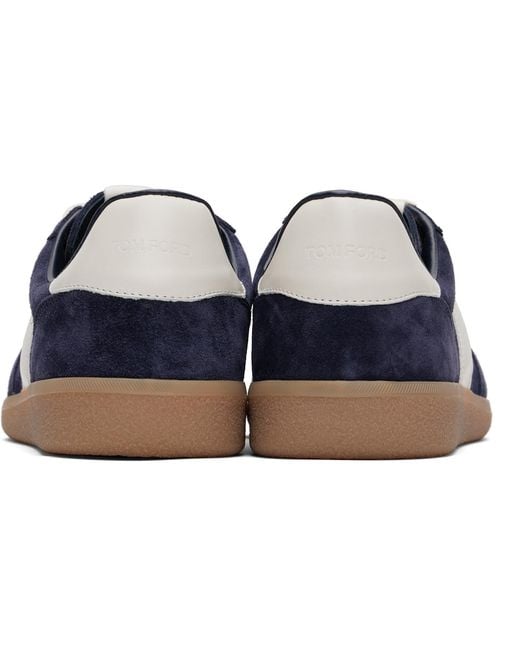 Tom Ford Blue Suede Archer Sneakers for men