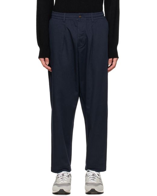 Universal Works Blue Track Trousers for men