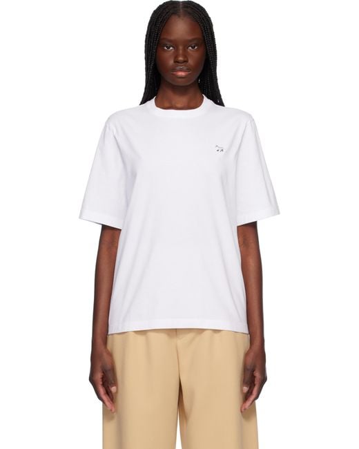 Maison Kitsuné ホワイト ベビーフォックス パッチ コンフォート Tシャツ White