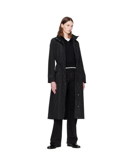 Mackage Black Magdelena Maxi-Length Raincoat