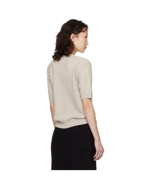 Loulou de Saison Black Jodi Short-Sleeve Cashmere Cardigan