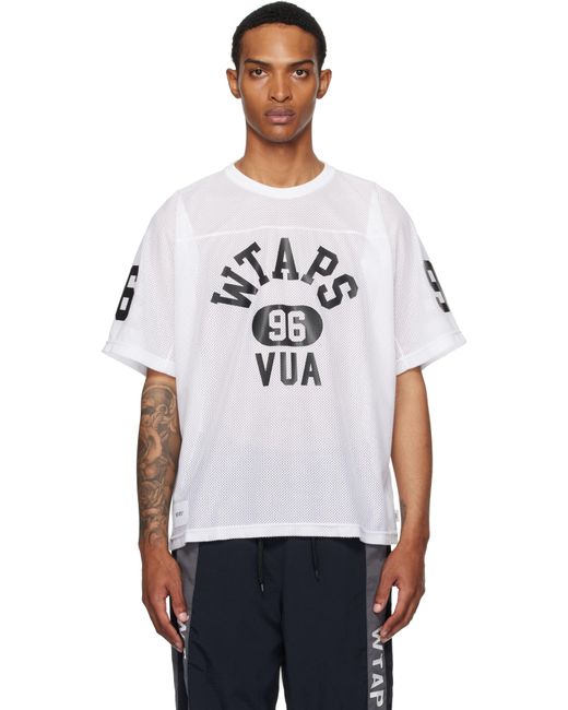 (w)taps White Qb Jersey for men