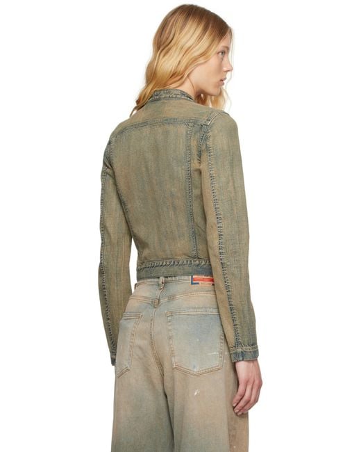 DIESEL Green De-Mornin Denim Jacket