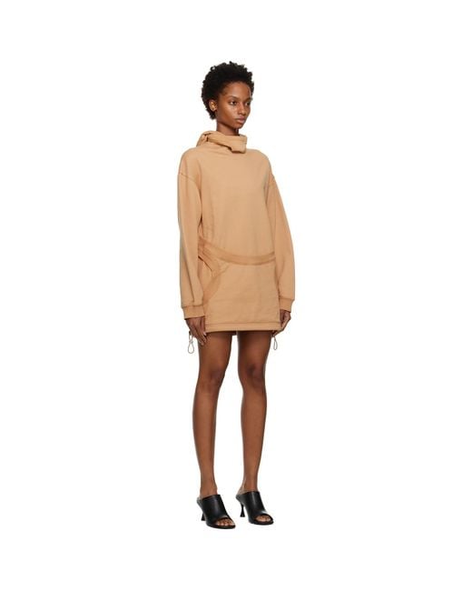 Dion Lee Black Tan Interlock Mask Hoodie