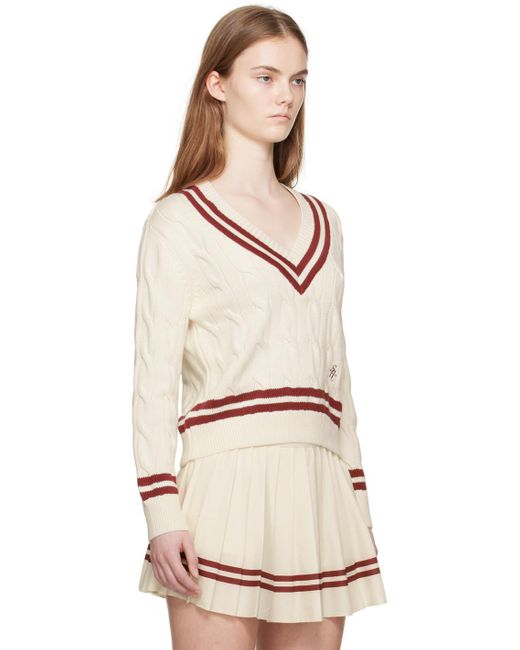 Sporty & Rich Natural Off- Src Sweater