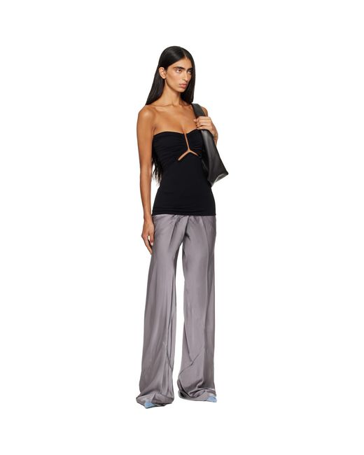 Rick Owens Gray Tower Bias Trousers