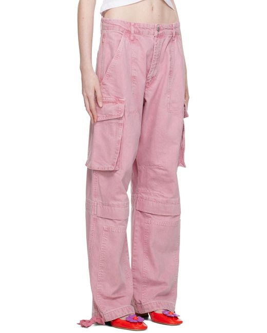 Moschino Jeans Pink Cargo Jeans