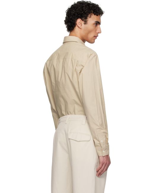 メンズ A.P.C. カーキ Edouard Brodée シャツ Natural