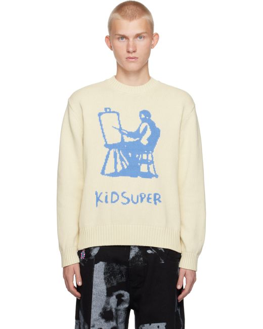 Kidsuper Black Off- Painter Graphic Sweater for men