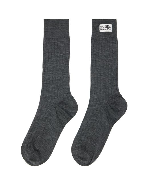 MM6 by Maison Margiela Gray Wool Blend Socks