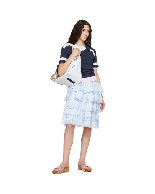 Marc Jacobs White 'The Camp Patchwork Denim Sack' Tote