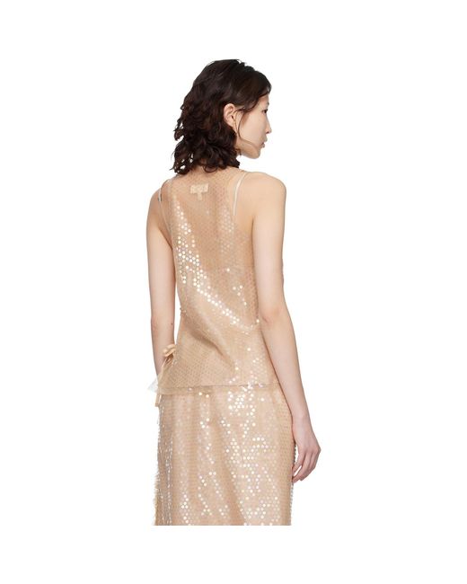Renaissance Renaissance Natural Tati Sequin Top