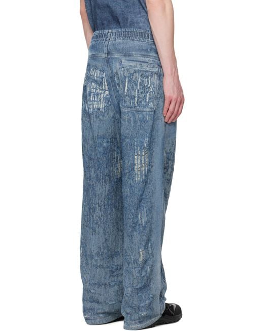 メンズ DIESEL ブルー D-Enimos-Fsg トラウザーズ Blue