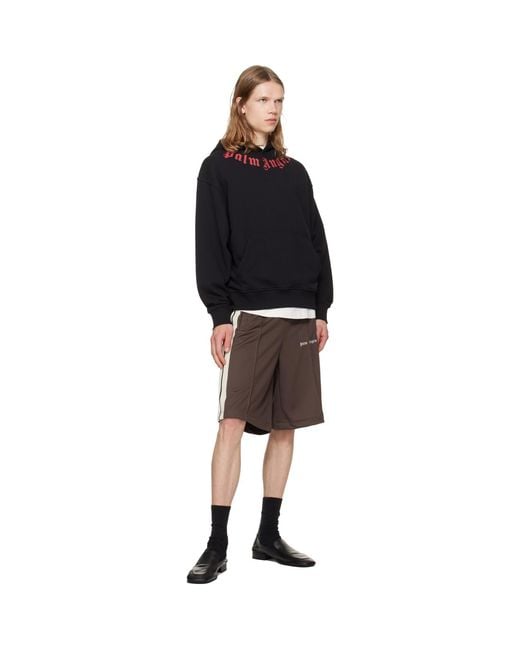 Palm Angels Gray Classic Logo Track Shorts for men