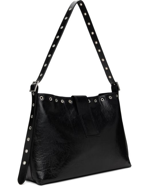 M I S B H V ブラック レザー バッグ Black
