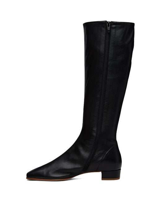By Far Black Edie Leather Knee-High Boots