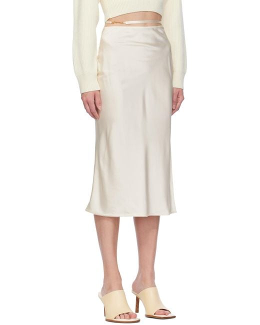 Jacquemus Natural Off-white Le Papier 'la Jupe Notte' Midi Skirt