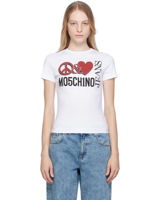 Moschino Jeans Multicolor 'peacelove' T-shirt