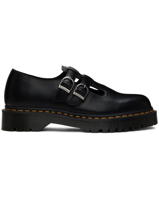 Dr. Martens Black 8065 Ii Bex Smooth Leather Platform Mary Jane Shoes
