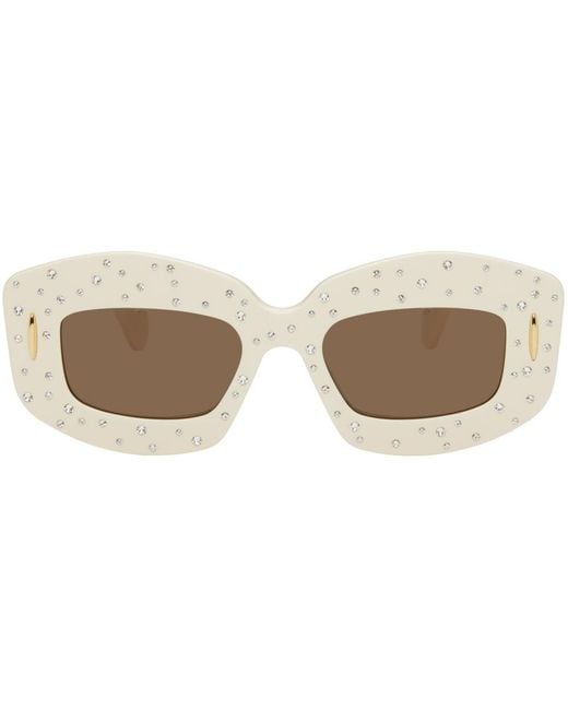 Loewe Black Off-white Starry Night Smooth Pavé Screen Sunglasses for men