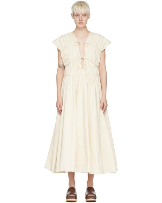 TOVE Cotton Ceres Maxi Dress in Cream (Natural) | Lyst UK