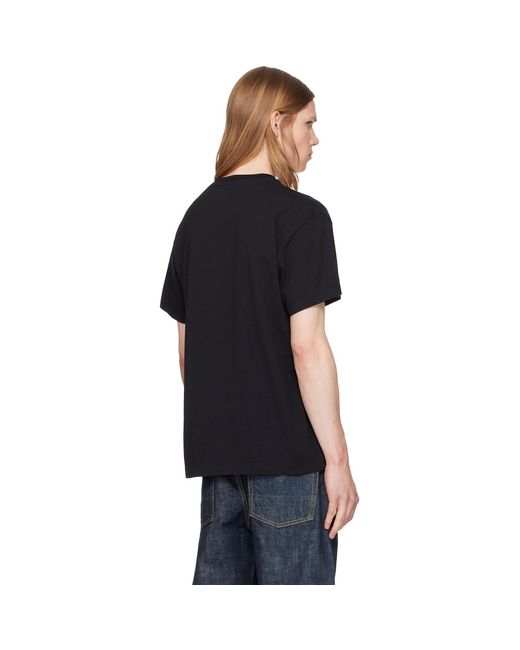 Jil Sander Black Embroidered T-Shirt for men