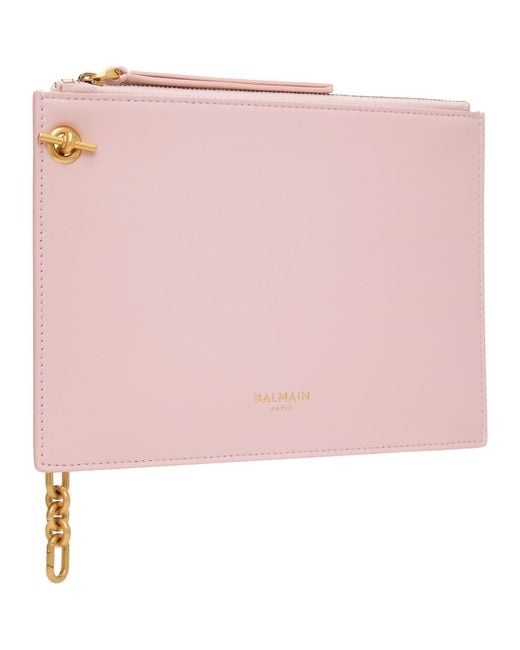 Balmain Pink Pulse Zipped Pouch