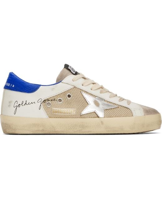 メンズ Golden Goose Deluxe Brand ベージュ＆オフホワイト Super-Star スニーカー Black