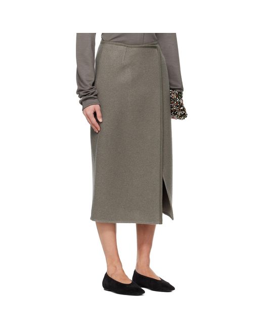 Rier Gray Walker Midi Skirt